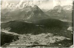 seefeld in tirol, blick gegen zugspitze und hohe munde