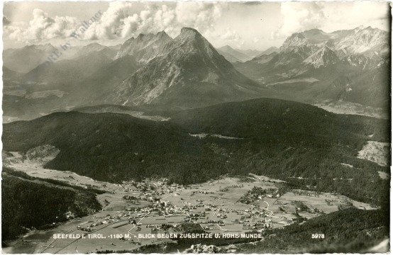 seefeld in tirol, blick gegen zugspitze und hohe munde seefeld in tirol, blick gegen zugspitze und hohe munde