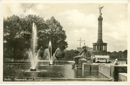 berlin, siegessäule und springbrunnen berlin, siegessäule und springbrunnen