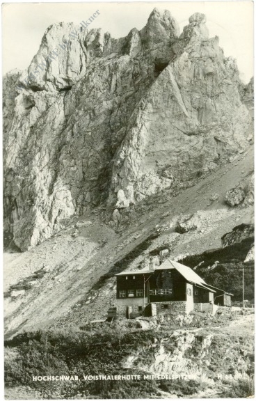 hochschwab, voisthalerhütte mit edelspitzen