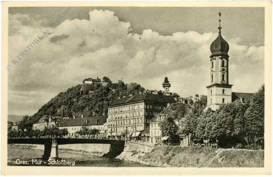 graz, mur, schlossberg