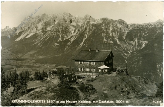 haus im ennstal, krummholzhütte am hauser kaibling mit dachstein