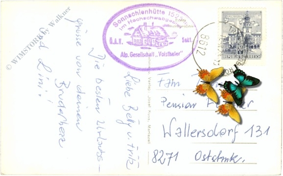 hochschwab, sonnenschienhütte mit dem ebenstein