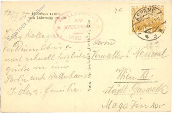 schaueregg, hallerhaus von lichtenegg gesehen