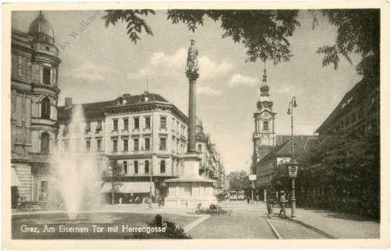 graz, am eisernen tor mit herrengasse graz, am eisernen tor mit herrengasse