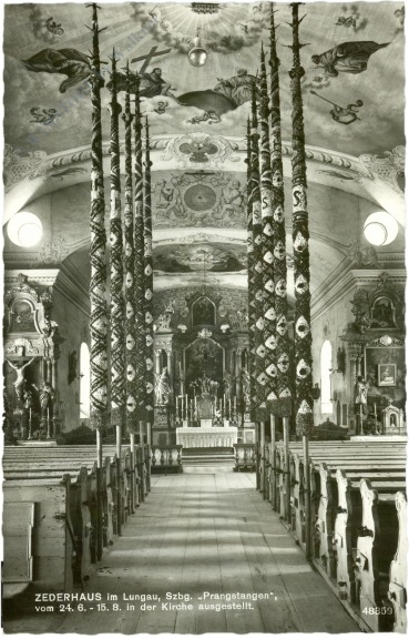 zederhaus, prangstangen vom 24.6. 15.8. in der kirche ausgestellt zederhaus, prangstangen vom 24.6. 15.8. in der kirche ausgestellt