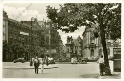frankfurt am main, roßmarkt mit gutenbergdenkmal