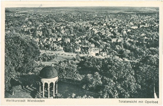 wiesbaden, totalansicht mit opelbad