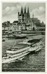 köln, dom mit st. martinkirche und rheinufer