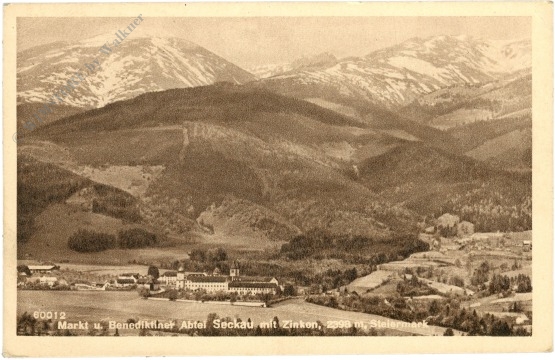 seckau, markt und benediktiner abtei mit zinken
