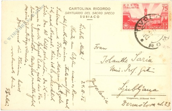 subiaco, kirche, ansicht