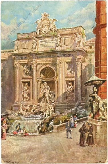 rom, trevibrunnen