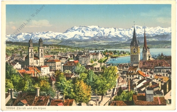 zürich, und die alpen