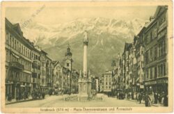innsbruck, maria theresiastrasse und annasäule