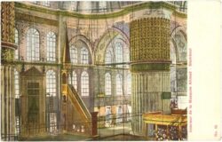 istambul, interieur de la mosquee ahmed