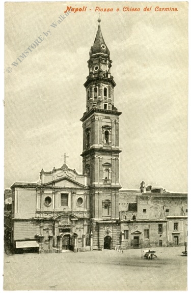 neapel, piazza e chiesa del carmine