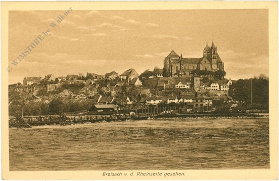 breisach, von der rheinseite gesehen