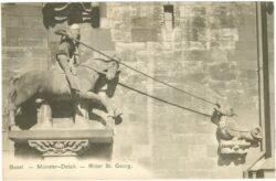 basel, münster detail, ritter st. georg