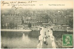 paris, royal bridge and bac street