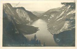 königsee, auf dem weg nach funtensee, rückblick auf königsee und bartholomä