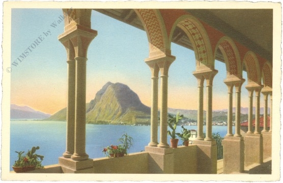 lugano, lago di lugano e monte s. salvatore visto da castagnola