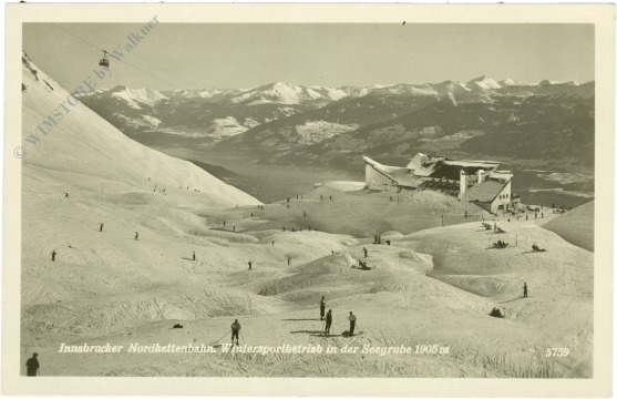 innsbruck, nordkettenbahn, wintersportbetrieb in der seegrube