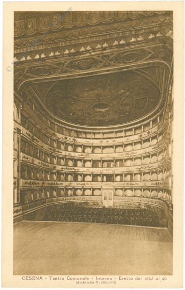 cesena, inneres des theaters