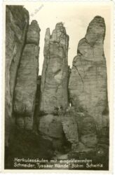 tyssaer wände, herkulessäulen mit eingeklemmten schneider