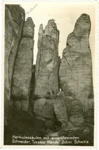 tyssaer wände, herkulessäulen mit eingeklemmten schneider
