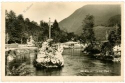 bad ischl, kreuz im fluss