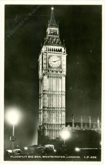 london, flood lit big ben, westminster