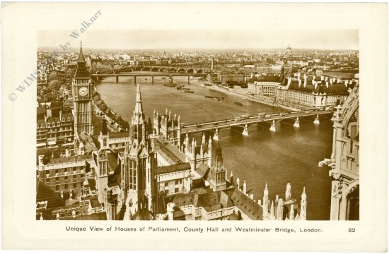 london, unique view of houses of parliament, county hall and westminster bridge