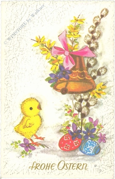 ostern, küken mit bunten eiern ostern, küken mit bunten eiern