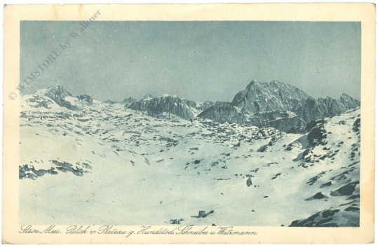 steinernes meer, blick v. plateau g. hundstod, schneiber und watzmann steinernes meer, blick v. plateau g. hundstod, schneiber und watzmann