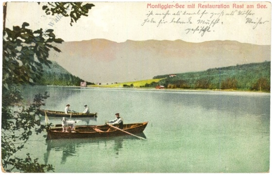 montiggler see, mit restauration rast am see