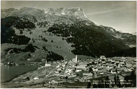 reschen am see, ortsansicht
