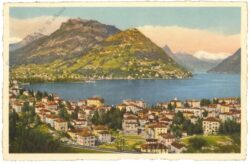 lugano, ansicht mit monte bre