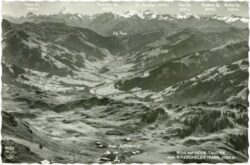 kitzbühel, blick auf hohe tauern vom kitzbüheler horn hotel alpenhaus