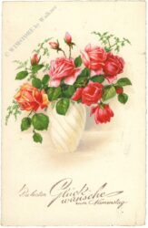 namenstag, rosen in einer vase