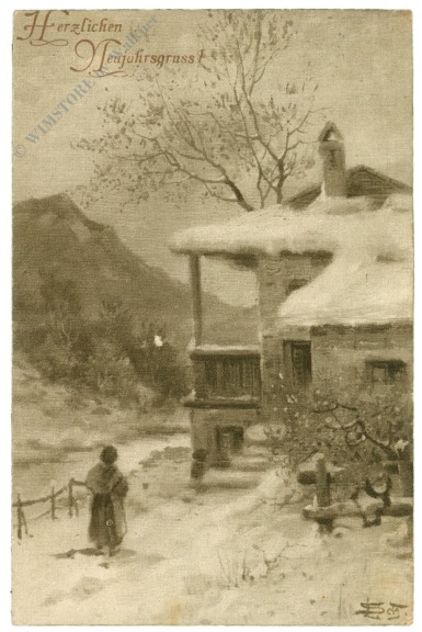 neujahr, spaziergang im schnee neujahr, spaziergang im schnee