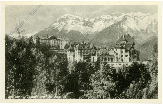 semmering, südbahnhotel mit raxalpe