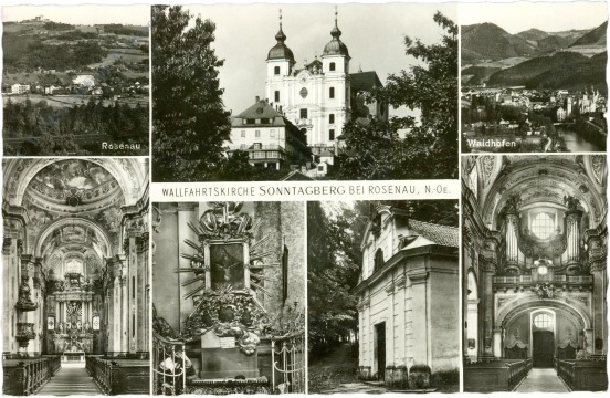 sonntagberg, wallfahrtskirche multiansicht