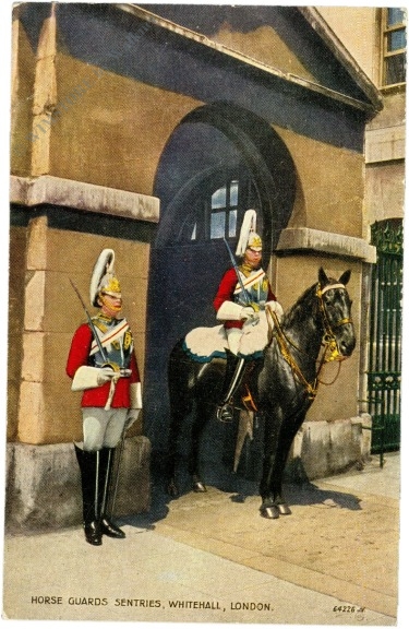 london, whitehall, horse guards sentries