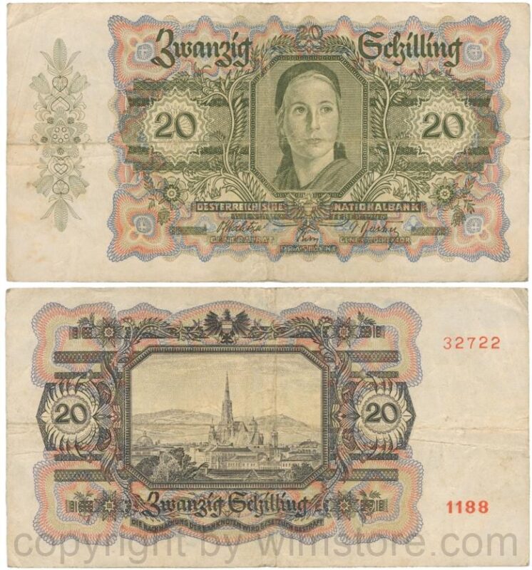 Österreich, 2. republik, p123, 20 schilling 1946; 5 (kopie)