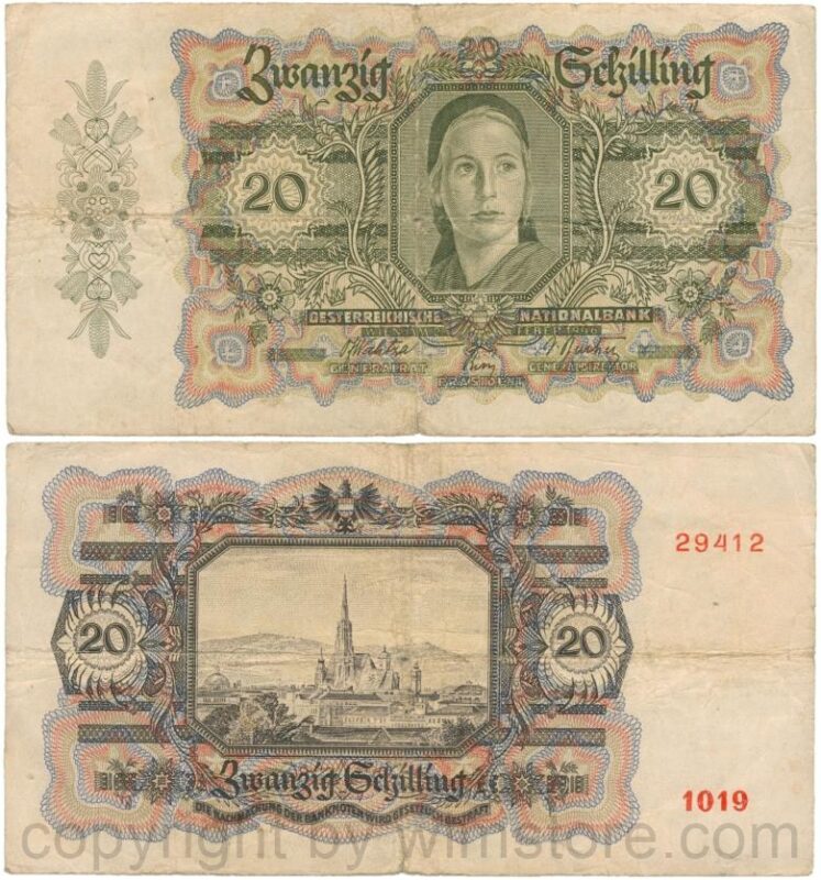 Österreich, 2. republik, p123, 20 schilling 1946; 5 (kopie)