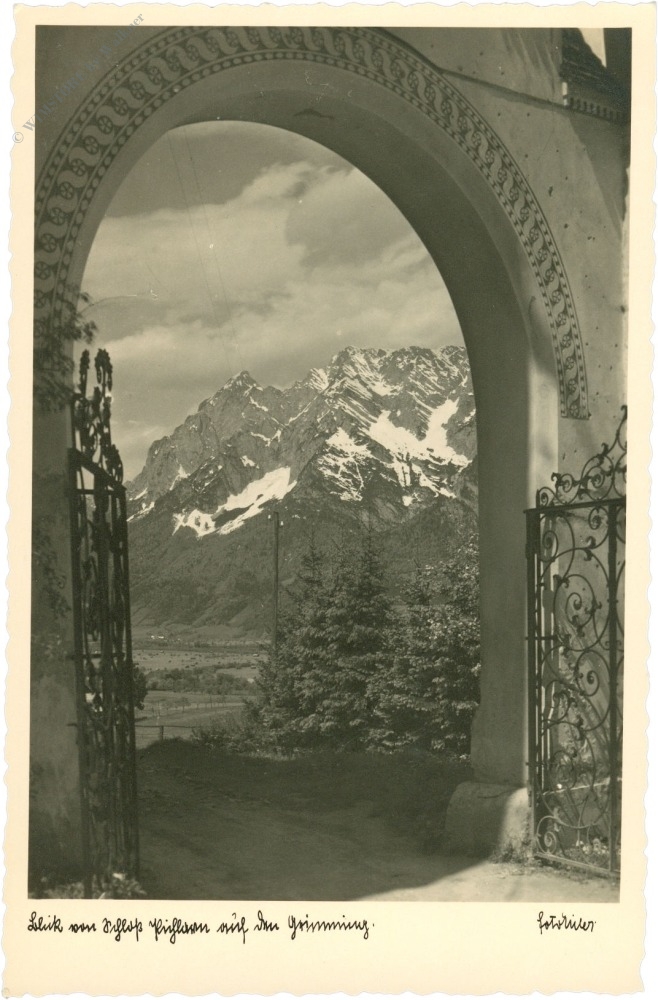 aigen im ennstal, blick vom schloss pichlarn auf den grimming