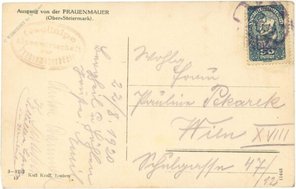 eisenerz, ausgang von der frauenmauer