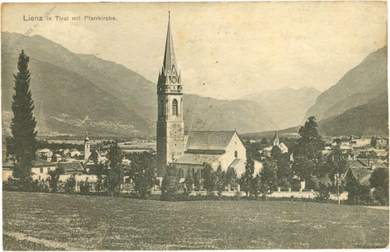 lienz, mit pfarrkirche lienz, mit pfarrkirche