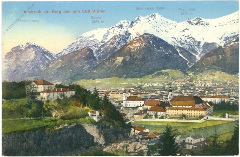 innsbruck, mit berg isel und stift wilten