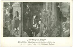 mittelstück des flügelaltars "anbetung der könige"